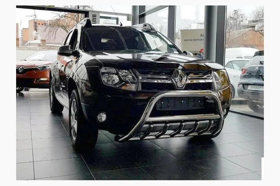 Renault Duster 2008–2017 гг. Защита переднего бампера без надписи WT003 (нержавейка) Фото 7