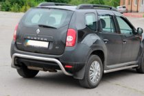 Renault Duster 2008–2017 гг. Задняя дуга скоба (нержавейка) фото 1