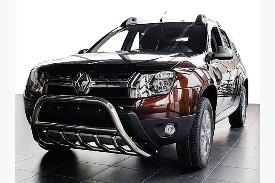 Dacia Duster 2008-2018 гг. Защита переднего бампера без надписи WT003 (нержавейка) Фото 1