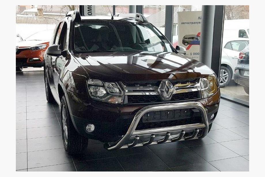 Dacia Duster 2008-2018 гг. Защита переднего бампера без надписи WT003 (нержавейка) Фото 6
