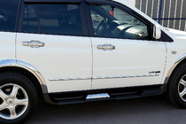 SsangYong Action 2005-2018 гг. Хромированные Накладки на Ручки Дверей (4 шт, пластик) фото 1
