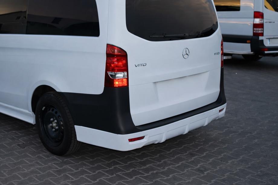 Mercedes Vito/V-class W447 2014- гг. Накладка на задний бампер V1 (под покраску) Image
