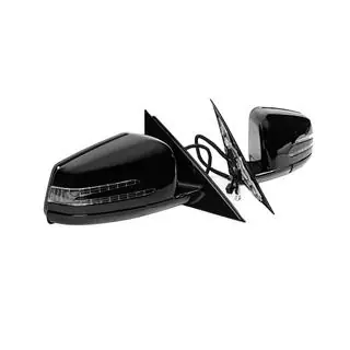 Боковые зеркала рестайлинг (2 шт., черные) Mercedes S-class W221 2005-2013 гг. фото 3