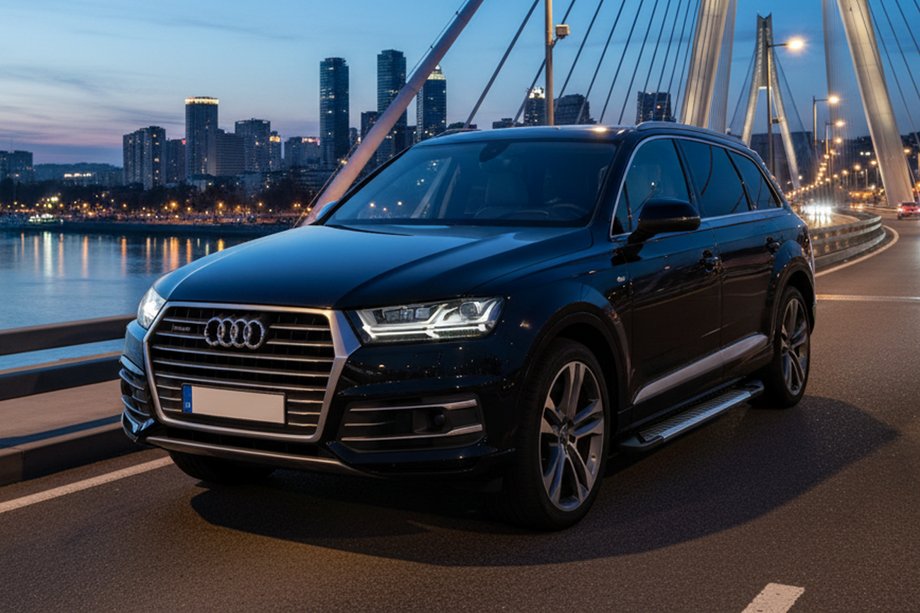 Audi Q7 2015–2026 гг. Боковые Подножки Line (2 шт., Алюминий) Image