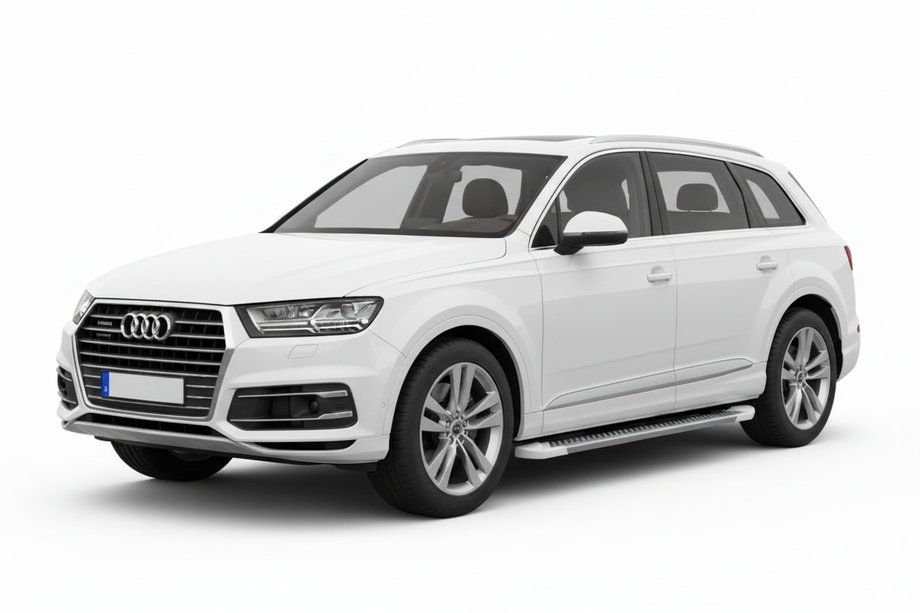 Audi Q7 2015–2026 гг. Боковые Подножки Allmond White (2 шт., Алюминий) Image