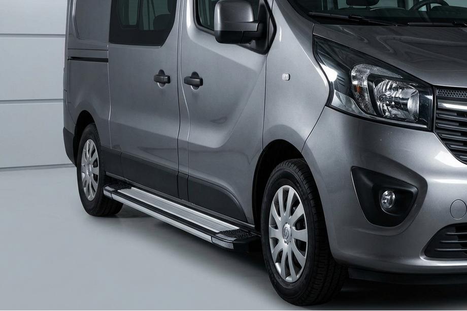 Fiat Talento 2016- гг. Боковые Подножки Rainbow (2 шт., Алюминий) Image