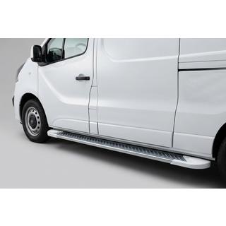 Боковые Подножки Allmond White (2 шт., Алюминий) Fiat Talento 2016- гг. фото 1