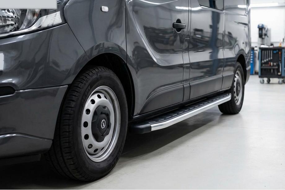 Fiat Talento 2016- гг. Боковые Подножки Fullmond (2 шт., Алюминий) Image