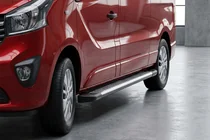 Opel Vivaro 2015-2019 гг. Боковые Подножки Line (2 шт., Алюминий) фото 1