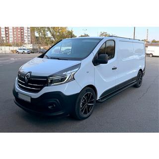 Боковые Подножки Allmond Black (2 шт., Алюминий) Renault Trafic 2015- гг. фото 2