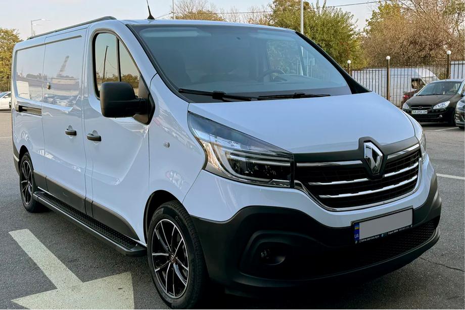Renault Trafic 2015- гг. Боковые Подножки Allmond Black (2 шт., Алюминий) Длинная База Фото 5