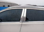 Nissan Qashqai 2007-2010 гг. Хромированные Накладки на Дверные Стойки (4 шт, Нерж Сталь) +2, OmsaLine - Итальянская Нержавейка фото 3