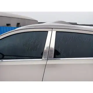 Хромированные Накладки на Дверные Стойки (4 шт, Нерж Сталь) Nissan Qashqai 2007-2010 гг. фото 3