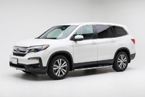 Honda Pilot 2015-2022 гг. Боковые Подножки Maydos V1 (2 шт., Алюминий и Нержавейка) фото 1