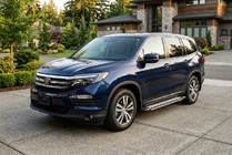 Honda Pilot 2015-2022 гг. Боковые Подножки Rainbow (2 шт., Алюминий) фото 1