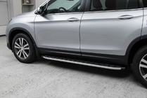 Honda Pilot 2015-2022 гг. Боковые Подножки Fullmond (2 шт., Алюминий) фото 2