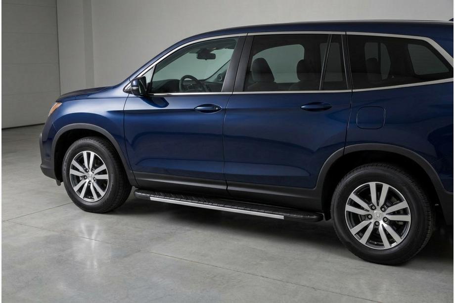Honda Pilot 2015-2022 гг. Боковые пороги Bosphorus Grey (2 шт., алюминий) Image