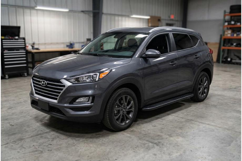 Hyundai Tucson TL 2016-2021 гг. Боковые пороги Bosphorus Black (2 шт., алюминий) Image