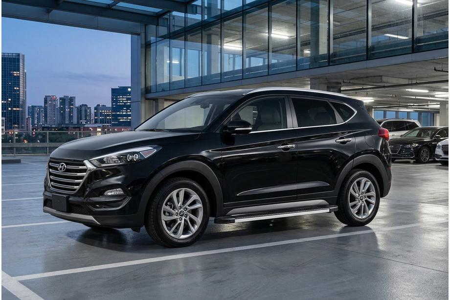 Hyundai Tucson TL 2016-2021 гг. Боковые Подножки Maya (2 шт., Алюминий) Image
