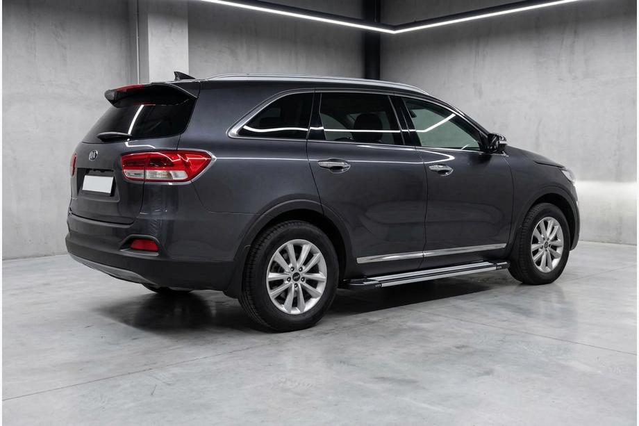 Kia Sorento III UM 2014-2020 гг. Боковые Подножки Rainbow (2 шт., Алюминий) Image