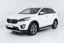 Kia Sorento III UM 2014-2020 гг. Боковые Подножки Maydos V2 (2 шт., Алюминий и Нержавейка) фото 1