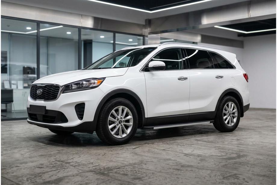 Kia Sorento III UM 2014-2020 гг. Боковые Подножки Maya (2 шт., Алюминий) Image