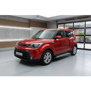 Боковые Подножки Rainbow (2 шт., Алюминий) Kia Soul II 2013-2018 гг. фото 1