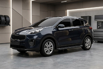 Kia Sportage 2015-2021 гг. Боковые Подножки Allmond Black (2 шт., Алюминий) фото 1