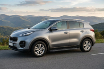 Kia Sportage 2015-2021 гг. Боковые пороги Bosphorus Black (2 шт., алюминий) фото 1