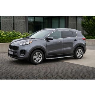 Боковые Подножки Tayga Grey (2 шт., Алюминий) Kia Sportage 2015-2021 гг. фото 1