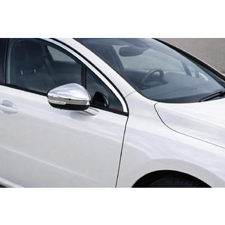 Накладки на Зеркала (2 шт, Нержавеющая Сталь) Peugeot 508 2010-2018 гг. фото 1