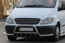Mercedes Vito W639 2004-2014 гг. Кенгурятник WT003 с дугами (нерж.) фото 3