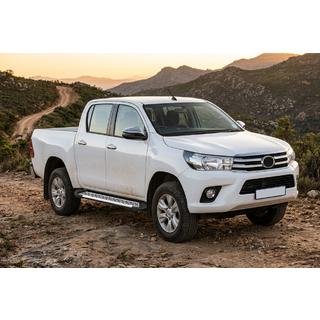 Боковые Подножки Line (2 шт., Алюминий) Toyota Hilux 2015- гг. фото 1