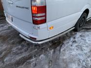 Mercedes Sprinter W906 2006–2018 гг. Боковые трубы за задним колесом, угловые (2 шт, нерж сталь) фото 10