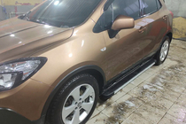 Opel Mokka 2012-2021 гг. Боковые Подножки Maya V1 (2 шт., Алюминий) фото 2