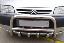 Citroen Berlingo 1996-2008 гг. Кенгурятник QT006 (нерж. сталь) фото 1
