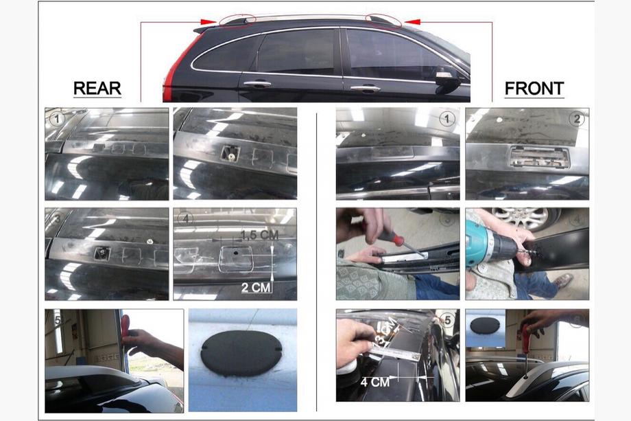 Honda CRV 2007-2011 гг. Черные рейлинги (Crown) Фото 2