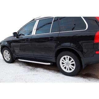Боковые Подножки BlackLine (2 шт., Алюминий) Volvo XC90 2002-2014 гг. фото 1