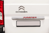 Citroen Jumper 2007-2025 гг. Хромированная планка над номером с красным LED (нержавейка) фото 1