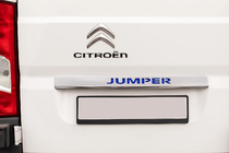 Citroen Jumper 2007-2025 гг. Хромированная планка над номером с синим LED (нержавейка) фото 1