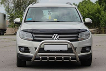 Volkswagen Tiguan 2007-2016 гг. Кенгурятник WT003 (нержавейка) фото 2
