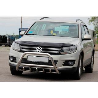 Кенгурятник WT003 (нержавейка) Volkswagen Tiguan 2007-2016 гг. фото 3