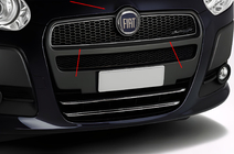 Fiat Doblo II 2010-2022 гг. Накладка на решетку радиатора (2010-2015, Верхняя, Нержавеющая сталь) фото 1