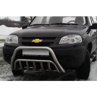 Кенгурятник WT002 (Нержавейка) Chevrolet Niva 1998-2020 гг.