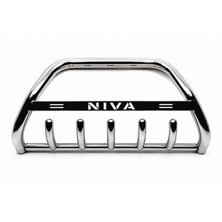 Кенгурятник WT004 Нержавейка Chevrolet Niva 1998-2020 гг. фото 3