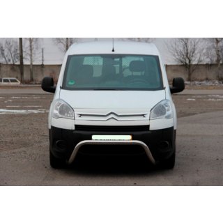 Кенгурятник WT007 (нержавейка) Peugeot Partner Tepee 2008-2018 гг. фото 2