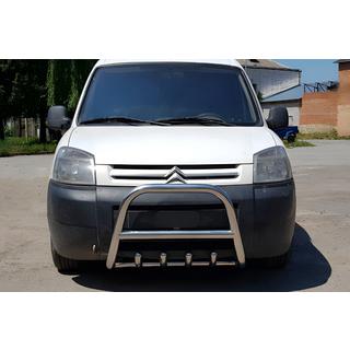 Кенгурятник WT003 Нержавейка Citroen Berlingo 1996-2008 гг. фото 1