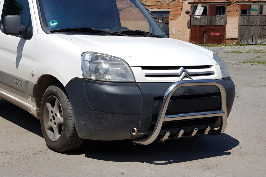 Peugeot Partner 1996-2008 гг. Кенгурятник WT003 (нержавейка) 60 мм Фото 3