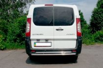 Fiat Scudo 2007-2015 гг. Задняя дуга AK002-Двойная (нерж. сталь) фото 2