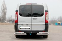 Citroen Jumpy 2007–2017 гг. Задние углы Double (2 шт., нержавейка) фото 3
